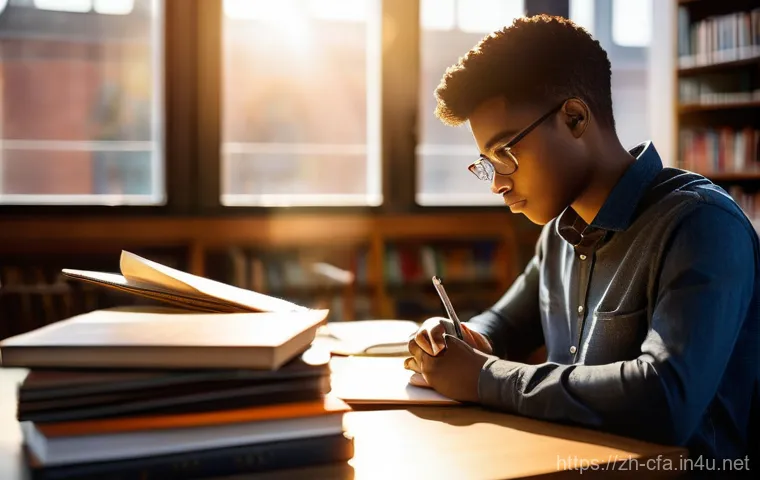 CFA 시험 난이도별 과목 분석 - **Prompt:** A diverse young adult (20s), wearing smart casual attire like a collared shirt and jeans...