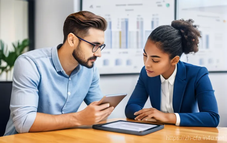 CFA 시험 난이도별 과목 분석 - **Prompt:** A diverse professional (late 20s to early 30s), beaming with pride, standing in a sleek,...