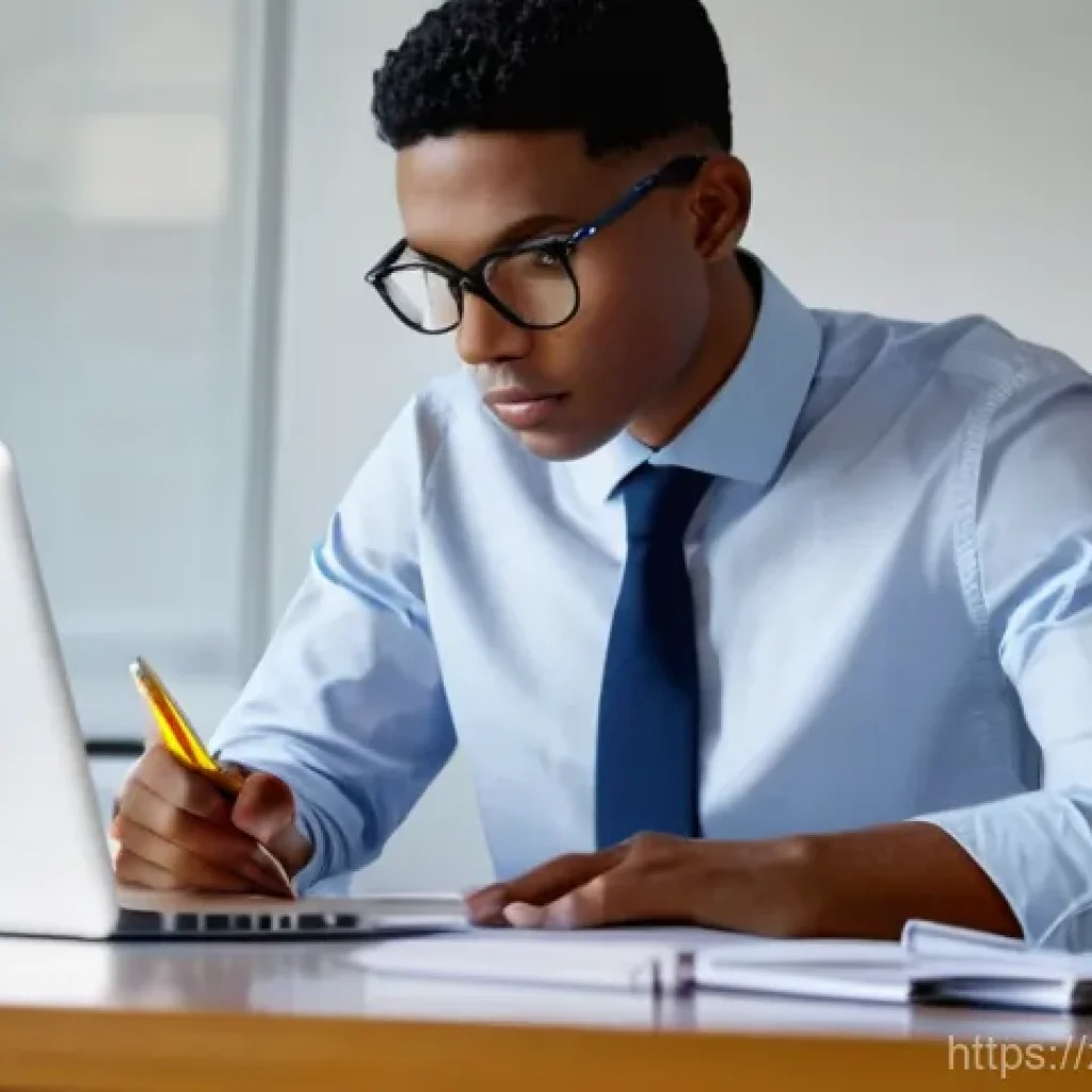 CFA와 증권 분석 기법 - **Prompt:** A focused and determined young professional, dressed in smart business attire (a crisp b...